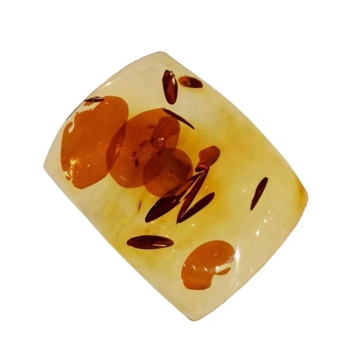 Sgwariau gwerthu poeth a thrionglau Siâp Naturiol Ambr Cabochon Gemstone rhydd ar gyfer gwneud crogdant 40