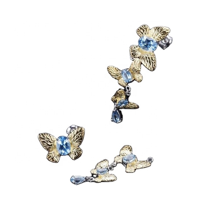 Накит цвет обетка прстен модни комплети за женски дизајн 17