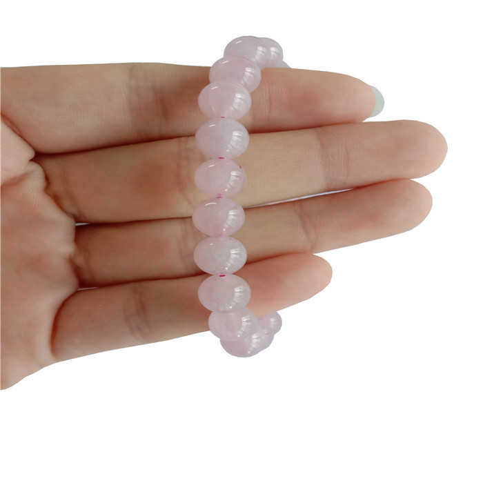 Gemtë të çmuar Rose bracelets kuarc Natyrore Rose kuarc rruaza byzylyk bizhuteri bukuri byzylyk 17