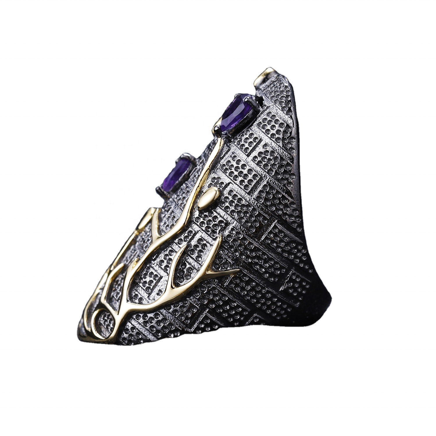 Anelli ametista dorati. 40