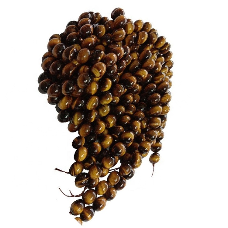 Истински естествен тигър очи в насипно състояние жълта мъниста скъпоценен камък 40