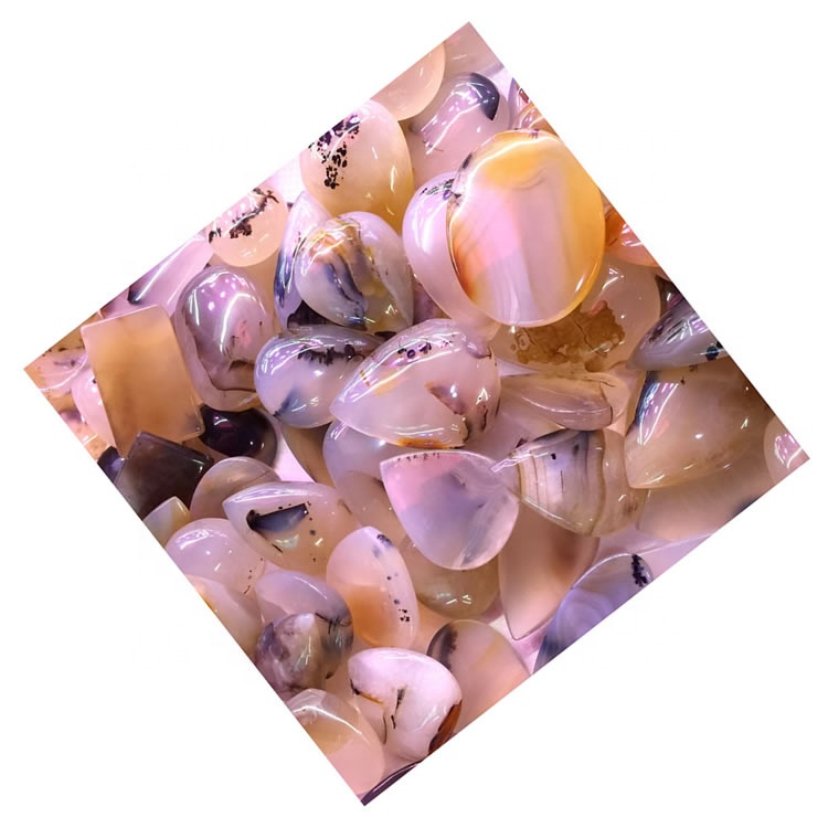 Cherry Blossom Agate Sakura Agate Flower Avate Teardrop Loose Gemstone 41