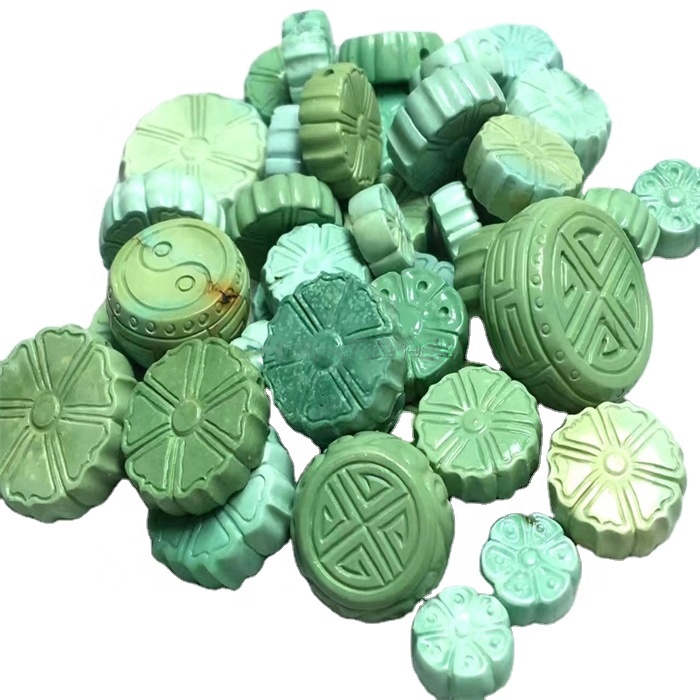 Natural Turquoise Gemstone Turquoise выразаныя пацеры для стварэння ювелірных вырабаў 17