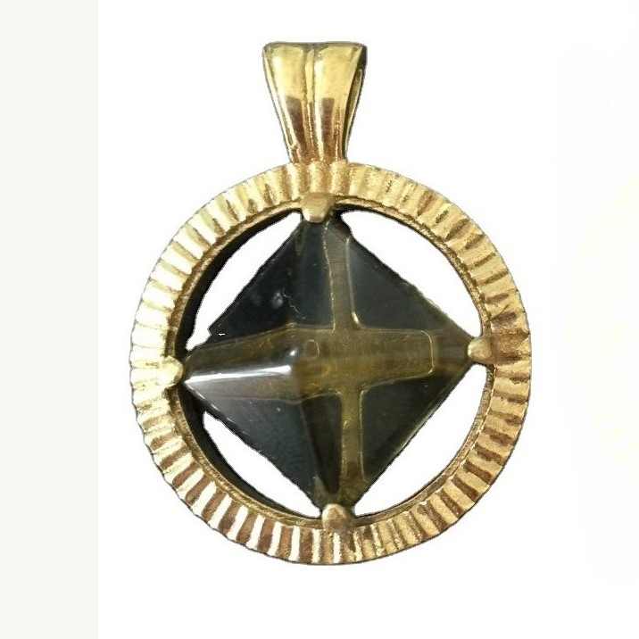 Smoky TopAz Pendant Inlay Glode или сребрена метална топла продажба 17