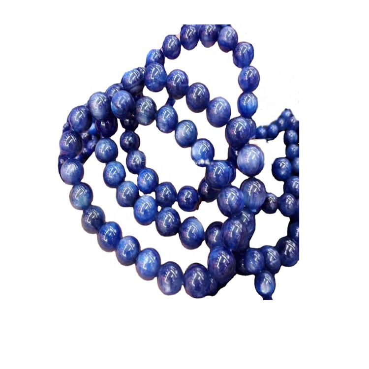Kyanite Stretch narukvice glatke okrugle perle Nugget Gemstone Kyanite grubo 17