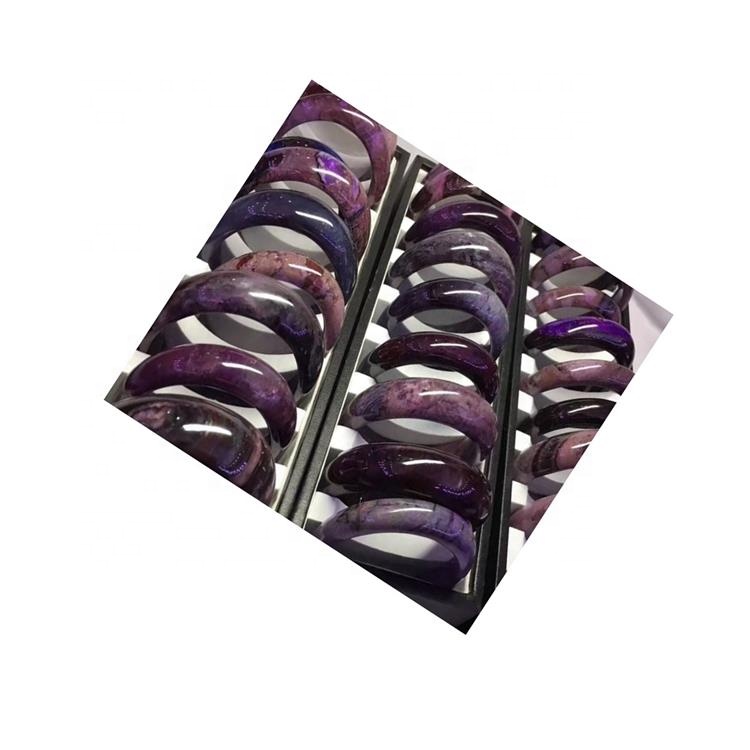 Prírodné Sugilit Náramok Mass Množstvo Make Veľkoobchod Jeden Sugilit Purple Jadeite Jade Gems Náramok Originálny okrúhly Kruh Náramok 40