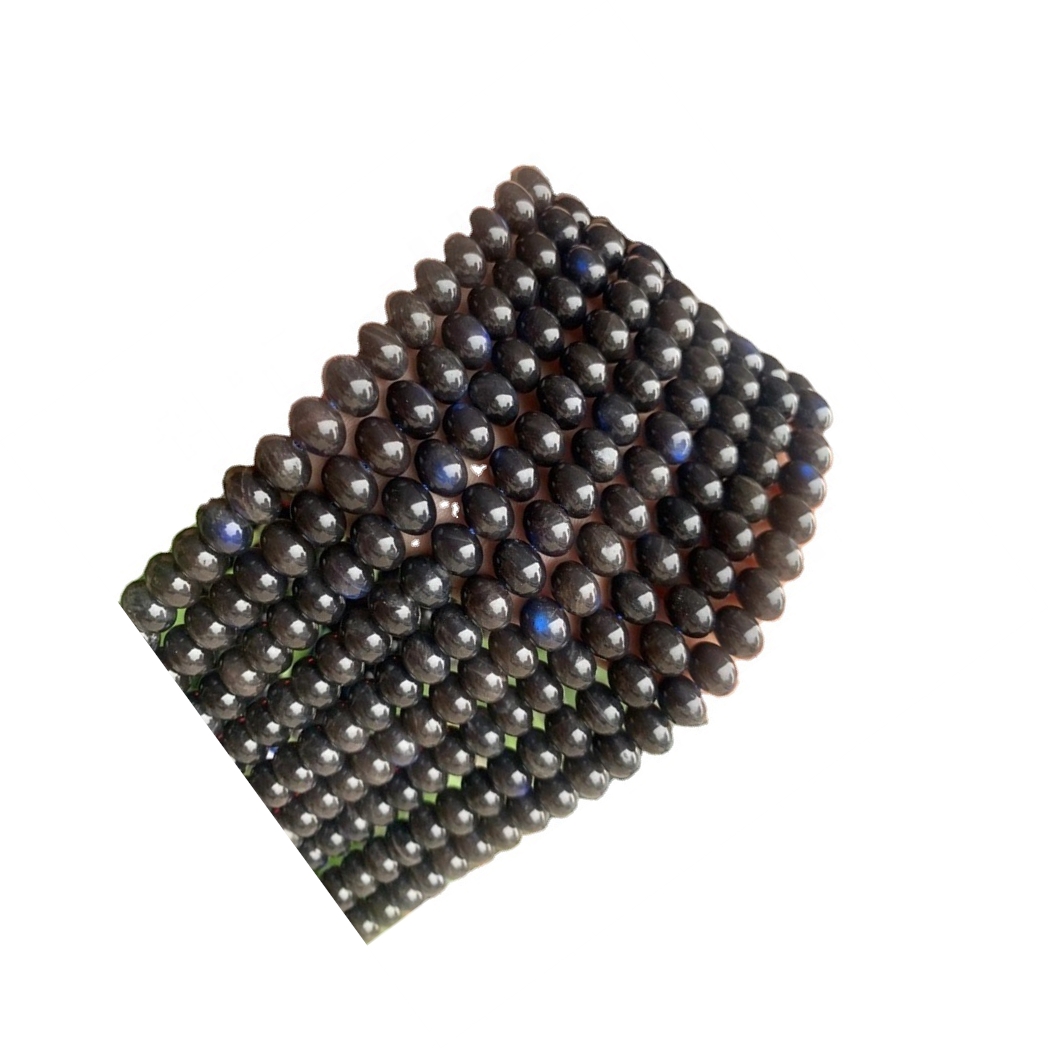 Природен лабрадорит круг скапоцен камен лабава монистра 16 инчи насоки 17