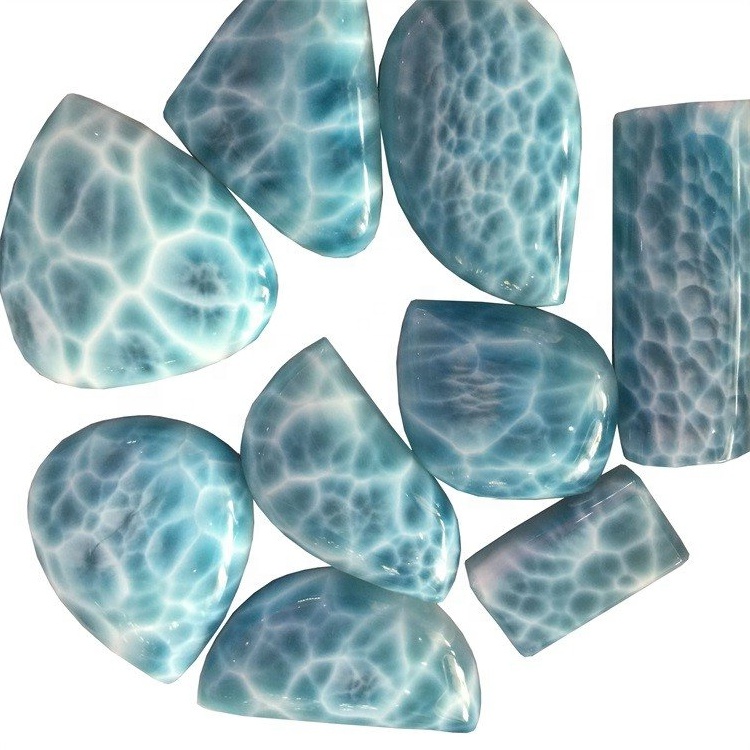 Φυσικό βαθμό AAAA LARIMAR πολύτιμος λίθος Cabochon Δομμικός Larimar Gemstone για κοσμήματα 40