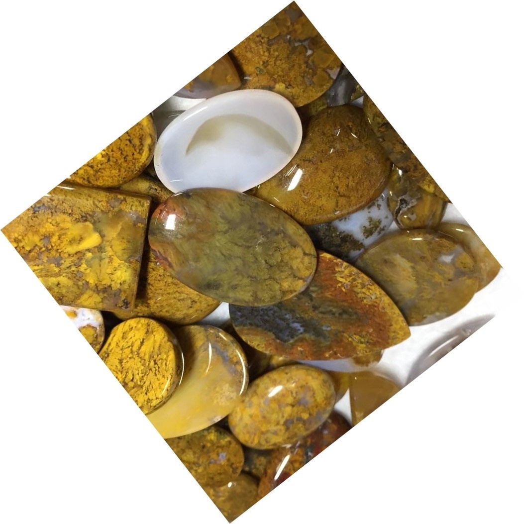 Moswana Agate Smooth Cabookons Moss Agate Stone Natural Gemstone Cabochon Teardrop Agate 40