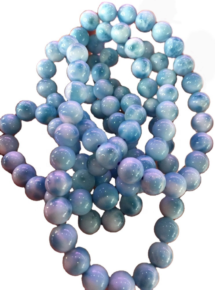 Okrugle 6 mm do 13 mm šarene perle od fluorita, glatke perle od dragog kamenja visoke kvalitete Višebojne dugine perle 41