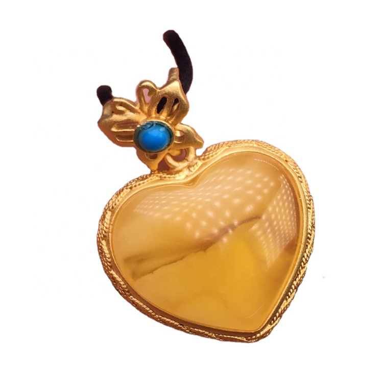 Blue Corundum Κρεμαστό Κρεμαστό / επιχρυσωμένο μενταγιόν / κρεμαστό κόσμημα σε σχήμα καρδιάς 40