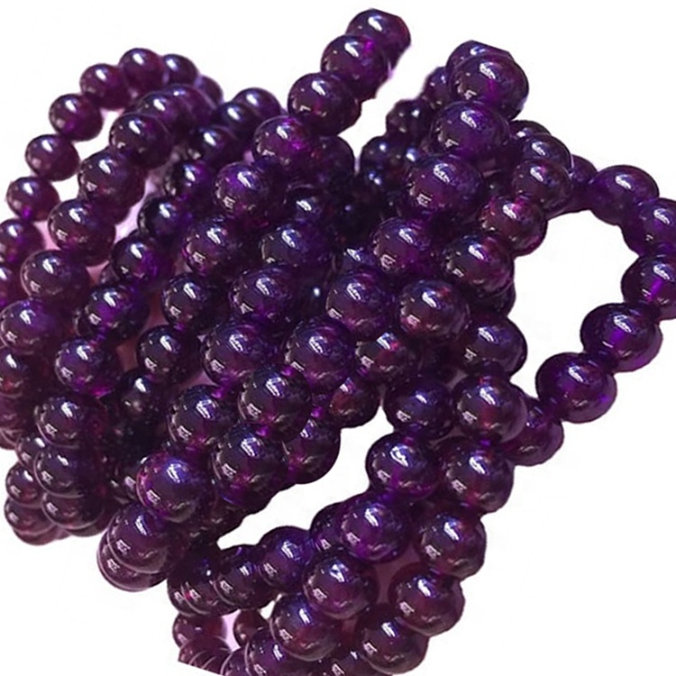 Großhandel natürliche lila Granatperlen Armband Armreif 17