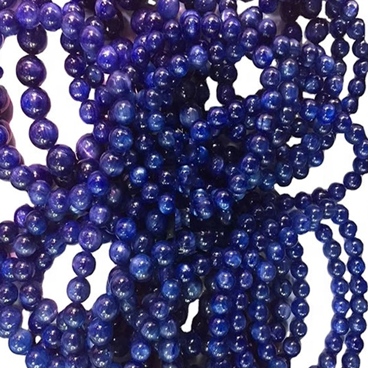 Natyrore Kyanite Crystal rrumbullakët rrumbullakët byzylyk porcelani 17