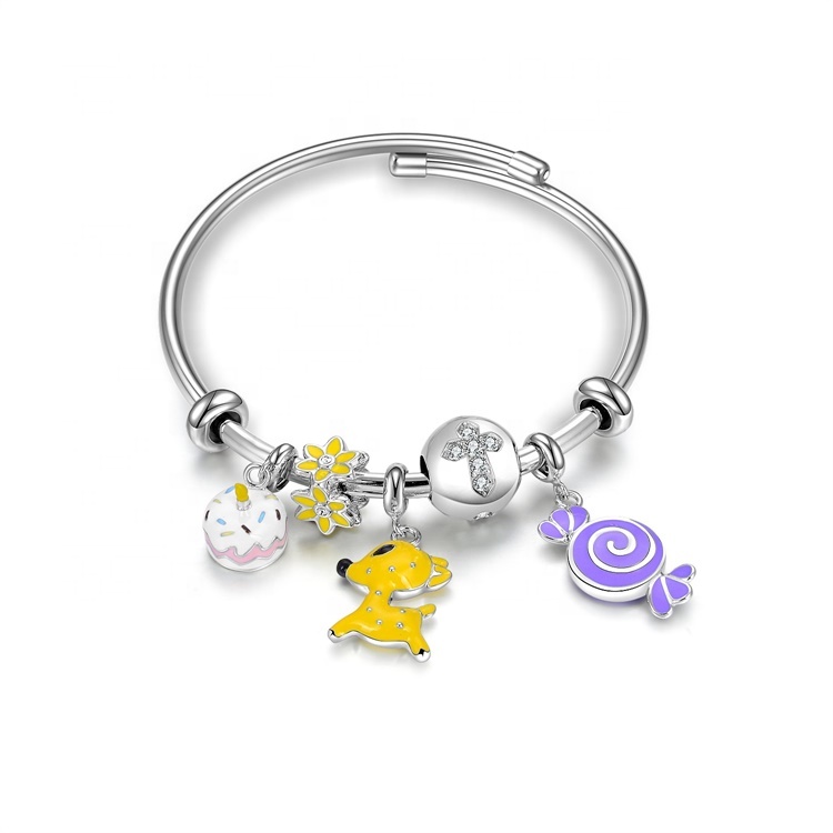 Чароўная дарослы падарунак 925 срэбра бранзалет 17