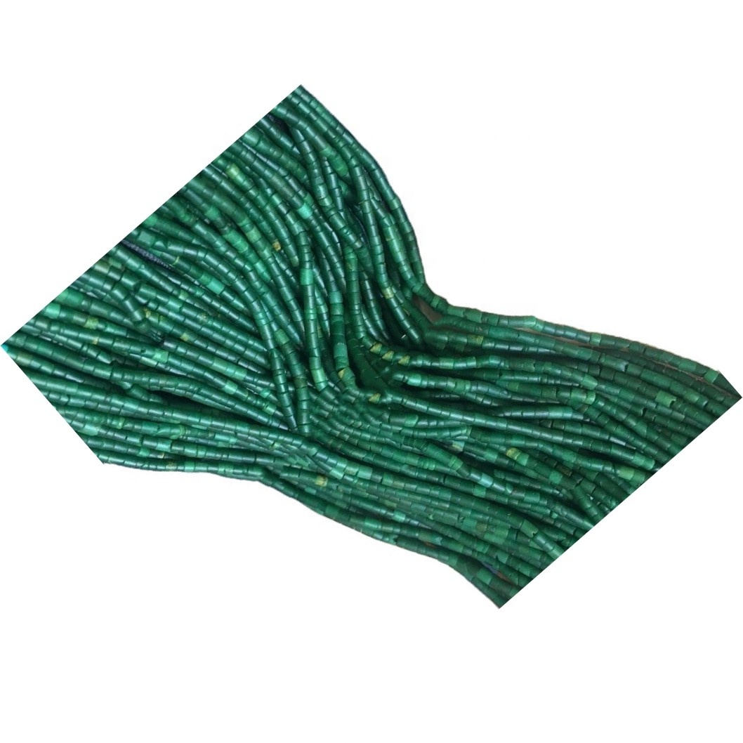 2MM Naturalis Afghani Malachite Heishi Beads faciunt Lupum 17