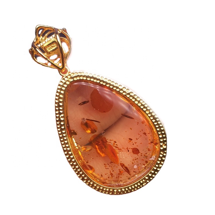 Amber teardrop pendant.teardrop.amber pendants.gold-plated pendants. 17
