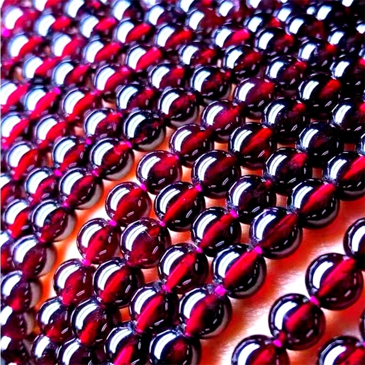 Prirodni crveni granat dragih perlica za ogrlice narukvica Naušnice Nakit DIY praveći okrugle perlice 17