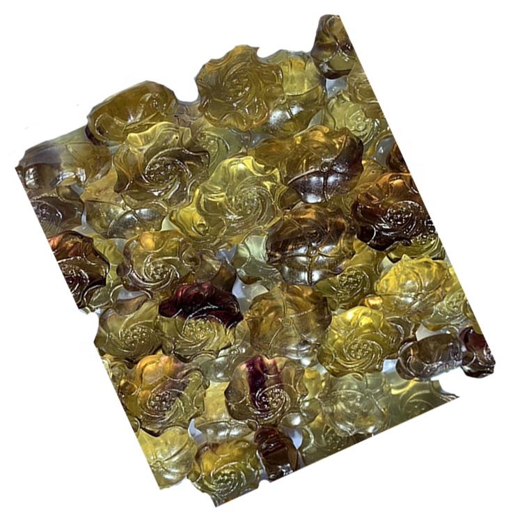 Flúorít rista Gull Rose Gem Pandent 40