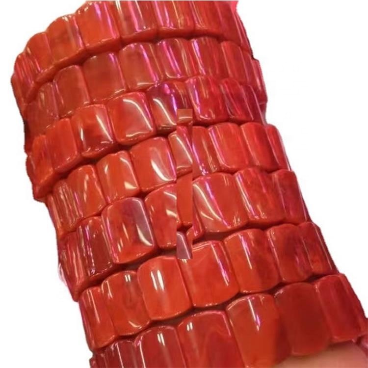 Фабрика на едро gemstone бижута естествена ахат гривна светлина червен ахат бръмчене 41