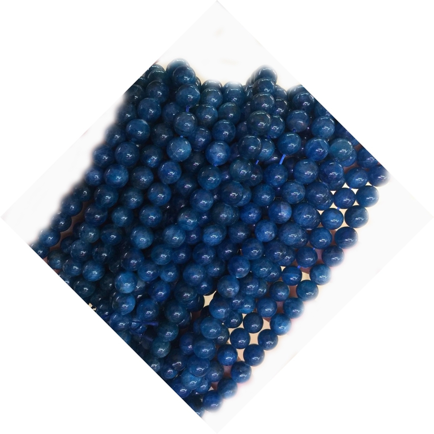 ביילע אַפּאַטיטע קייַלעכיק קרעלן נאַטירלעך אַפּאַטייט שטיין קרעל פּרעכטיק נאַטירלעך בלוי קאָליר אַפּאַטייט געמסטאָנע פּיל 41