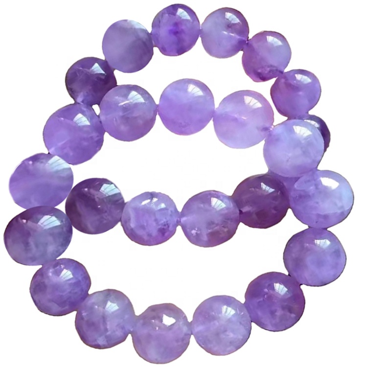 Braccialetto rotondo di ametista da 6 mm da 8 mm 10mm Tronco all'ingrosso 13