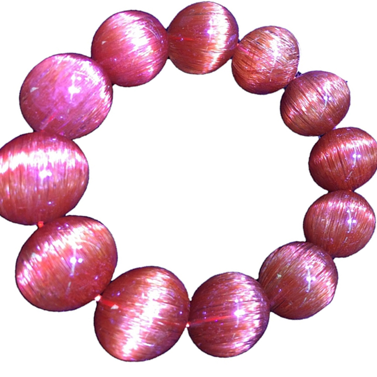 einstakt bekk 5a kopar rutilated kvars umferð perlur armband skartgripi 17