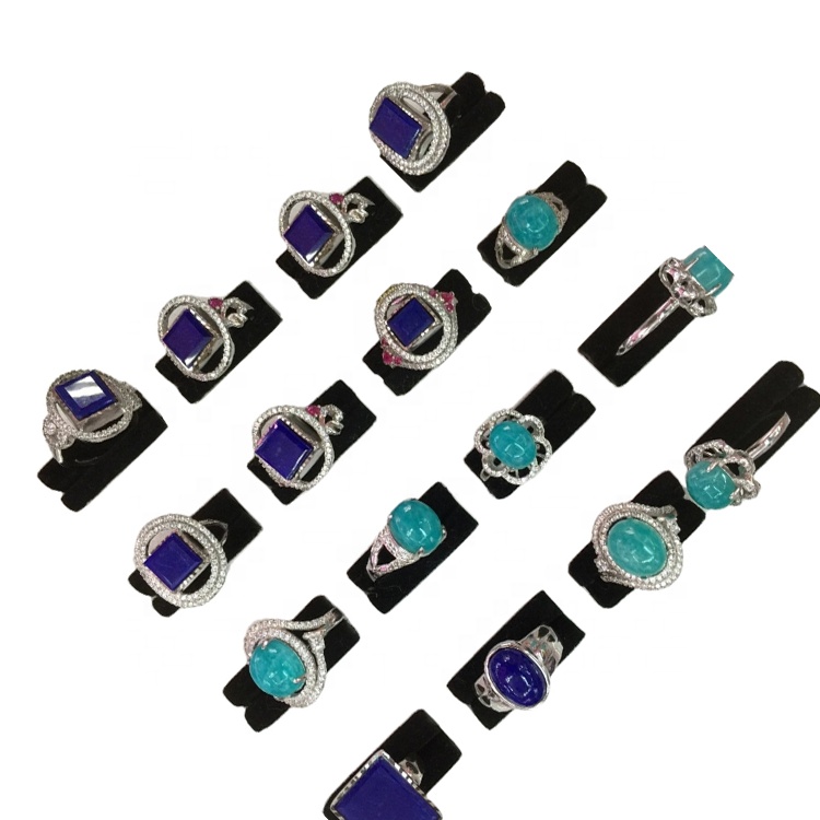 100% природні лапс Лазулі 925 стерлінгове срібне кільце зробити оптом 17