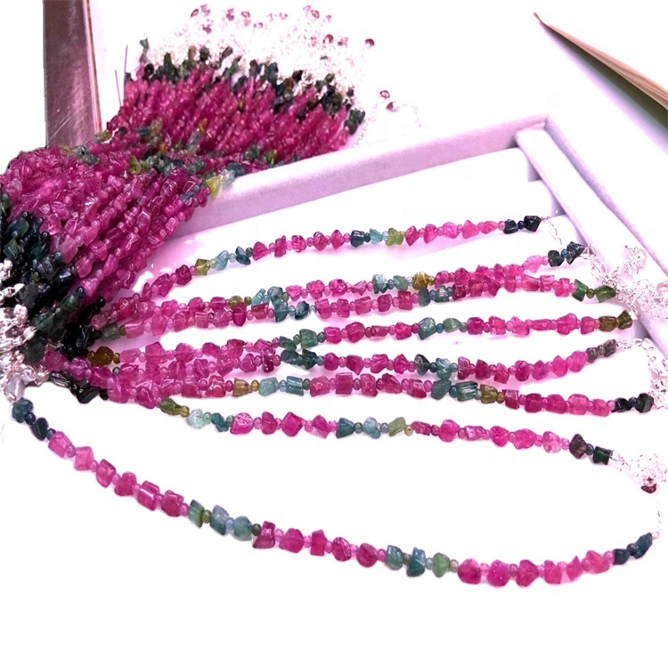 Natyrore shumëngjyrëshe turmaline rruaza klasën 3A Full Strand 4-12 mm rrumbullakët turmalin turmaline rruaza 17