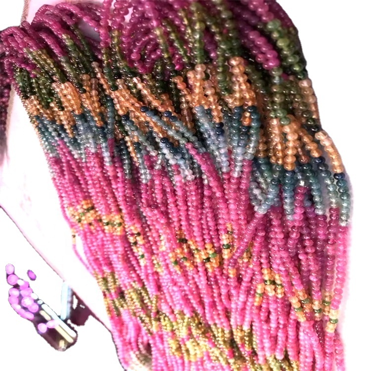 3A Natyrore Pink Tourmaline 6mm 8mm 10mm 12mm rrumbullakët rrumbullakëta të shkurtra gur i çmuar 16 Strand 41