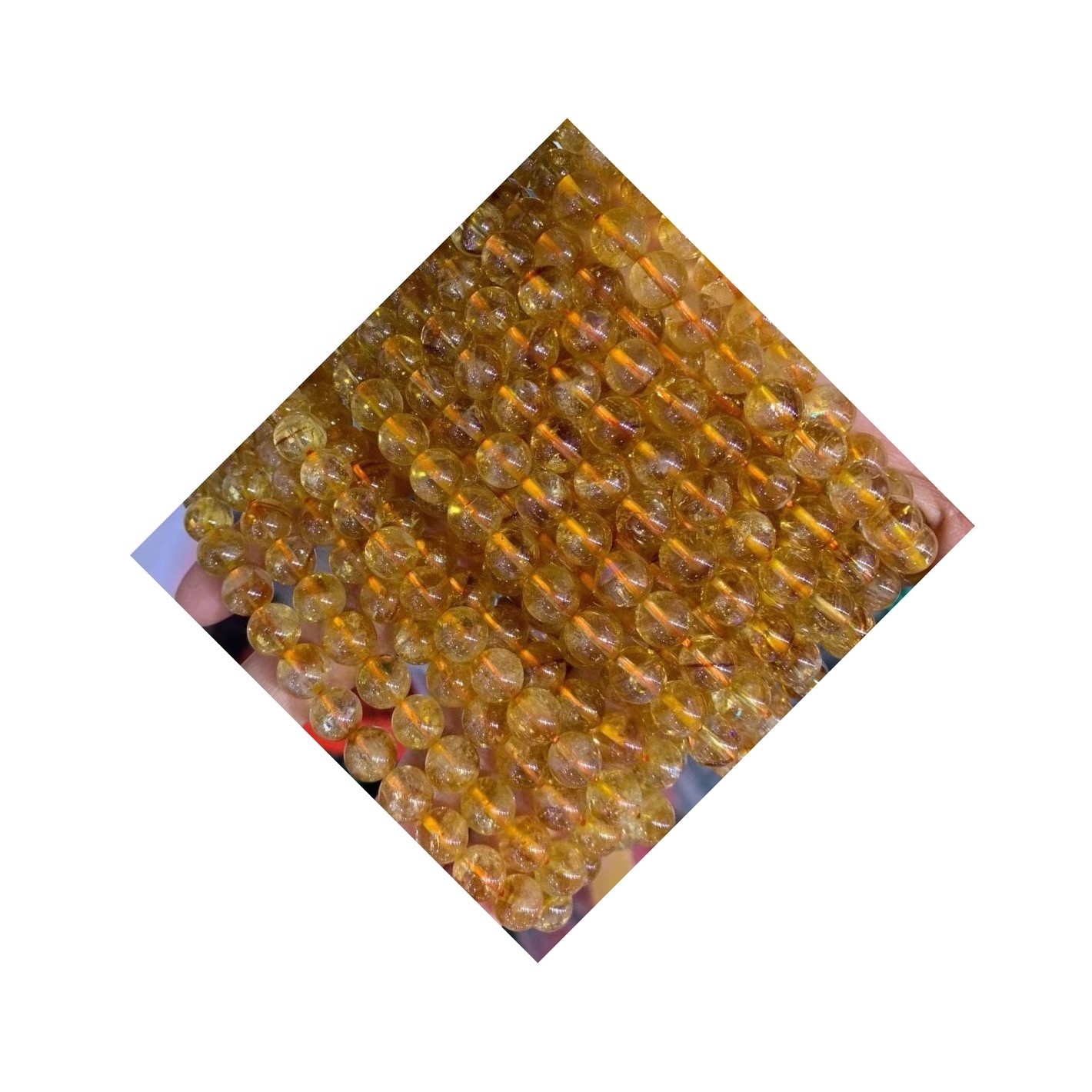 Natural gold rutilated quartz gemstone loose beads 6mm 8mm 10mm smooth beads Full strand 41