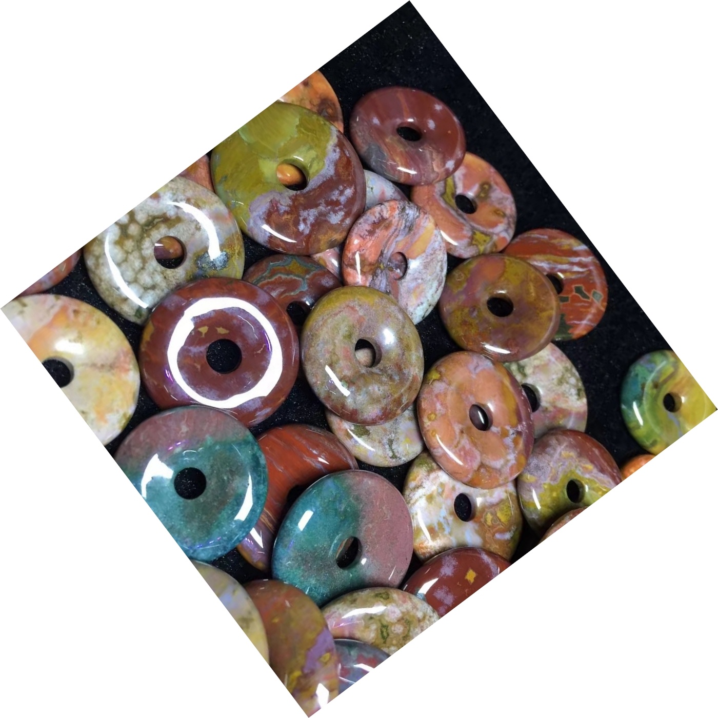 Най-добрите продажби ахат океан джаспер ключалката бижута / добре дошли клиент размер и форма ред 41