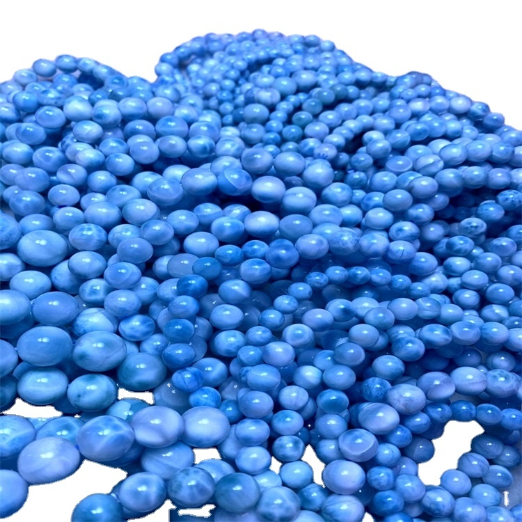 Natyrore Larimar Pendant Cabochons, ngjyrë blu me ngjyrë gur gur i çmuar Larimar rruaza 41