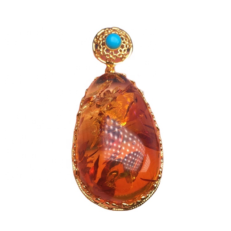 Dead Leaf Shape Blue Spinel Agate Hengiskraut 17