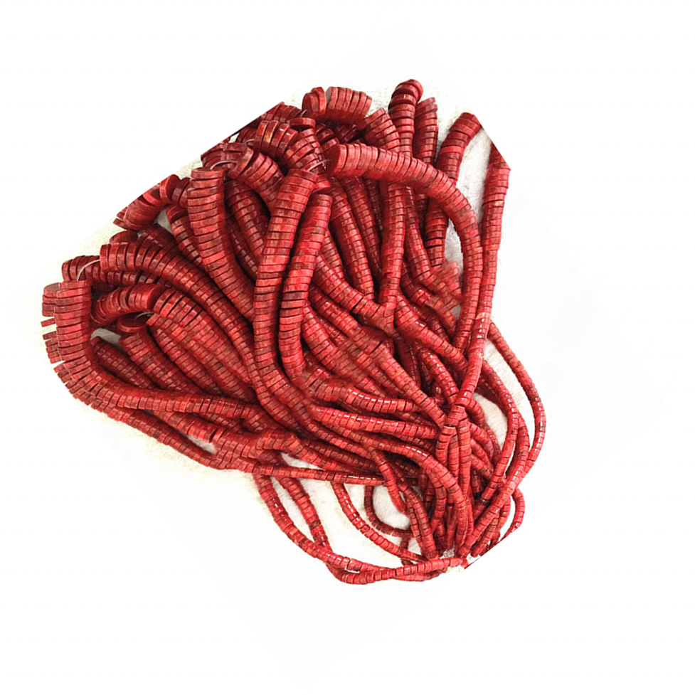 Auðvitað appelsínugult og dökk rautt lit Apple Coral Heishi perlur 41