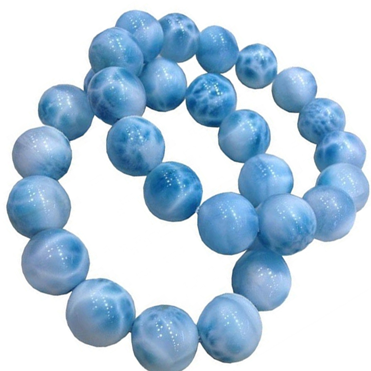 Големо небо сини природни Larimar нараквици скапоцен камен beast нараквици 17