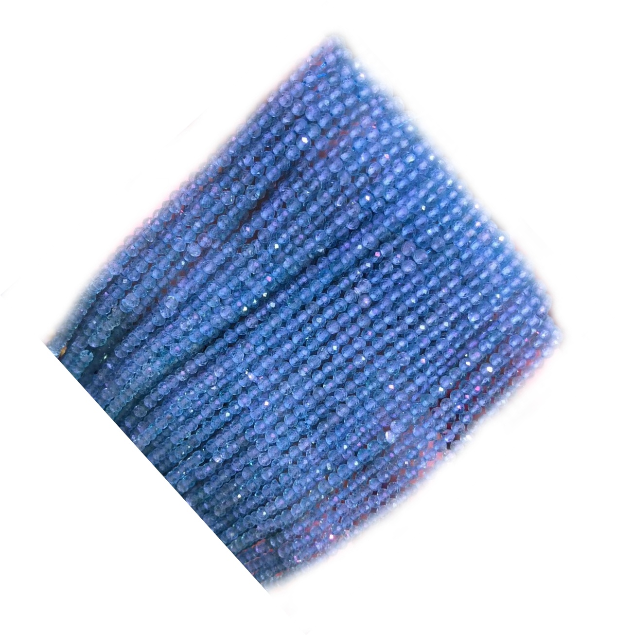 Лабава круг полу-скапоцен камен мазни аквамарински скапоцен камен монистра 17