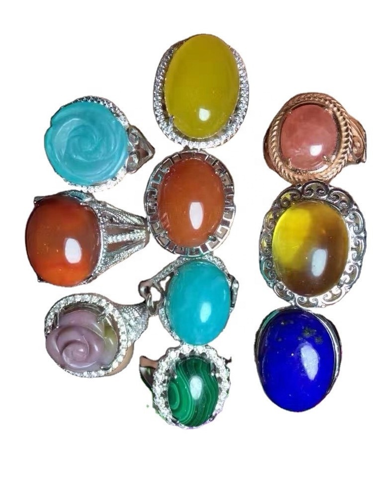 925 gümüş taş yüzük toptan 40