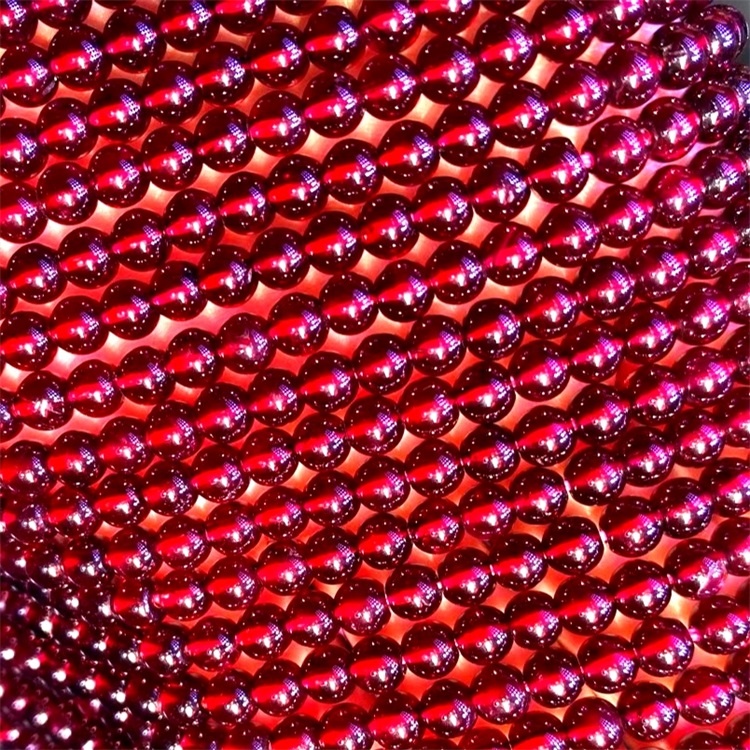 2021 eBay Жешка Продава Природни 3A Garnet круг монистра големо 4мм до 12mm во парк 17