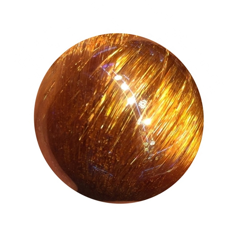 Kobber rutil kvarts rund form rutil løs gemstone for smykker 40