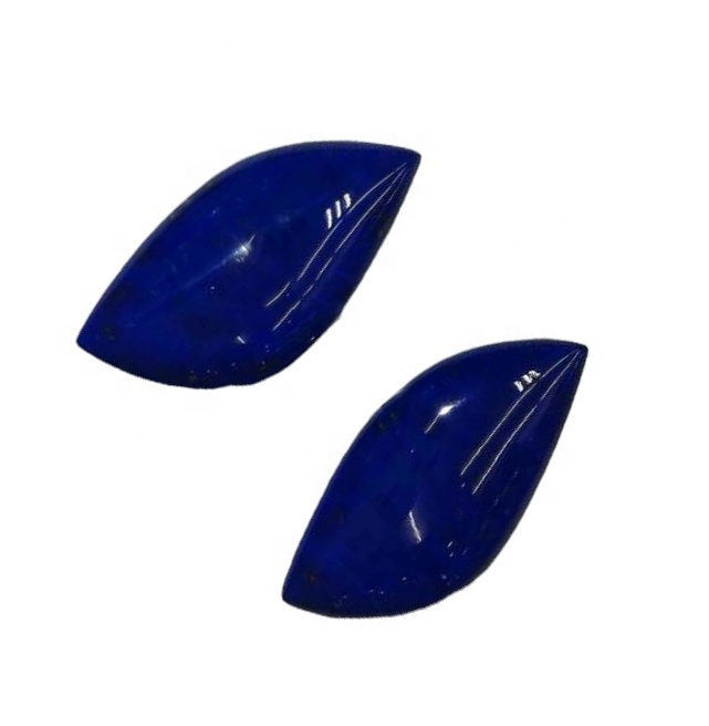 Natural Blue Lapis Lazuli Cabochon Smooth Lapis Flack Back Ande Hand Polished kvarðaður 40