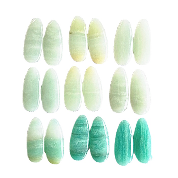 Природниот Амазон камен лево и десен натпревар вода пад облик непречено полирање Gemstone на големо и мало 40