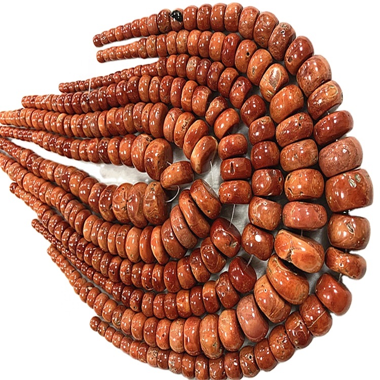 Ζεστό πωλούν χονδρικά φυσικά κοράλλια Οποιαδήποτε σφαιρίδια σχήμα και ομαλές συμβολοσειρές πολύτιμων λίθων 40