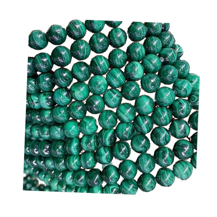 Natyrore Malachite Gurë Gurstone klasës 3A Light Green Smooth Round Lose Beads 17