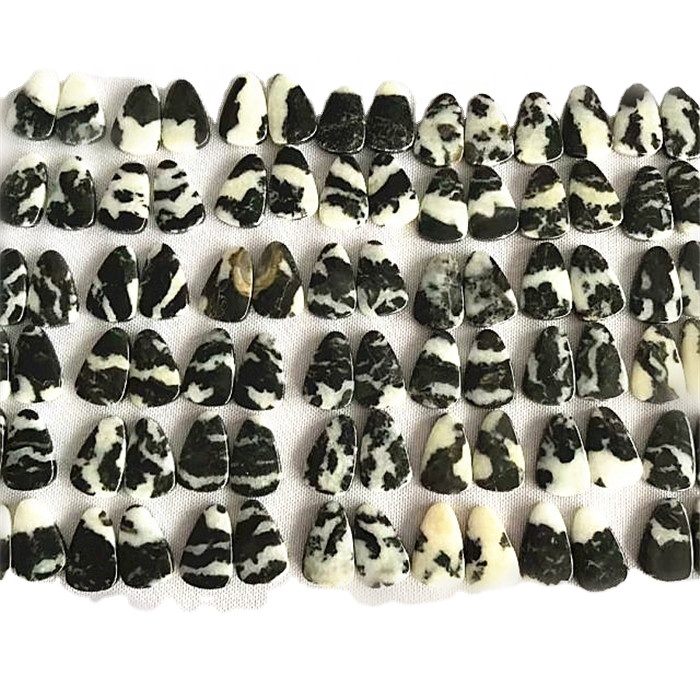 Natürliche Zebra-Stein-Paar Zebra-Stein-Cabochon passender Ohrring-Paar für Schmuckherstellung 40