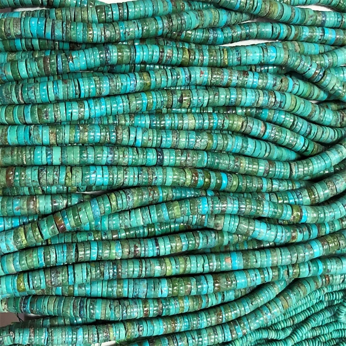 Visokokvalitetni prirodni spavanje kozmetički tirkizni heishi perle čine veleprodaju 17