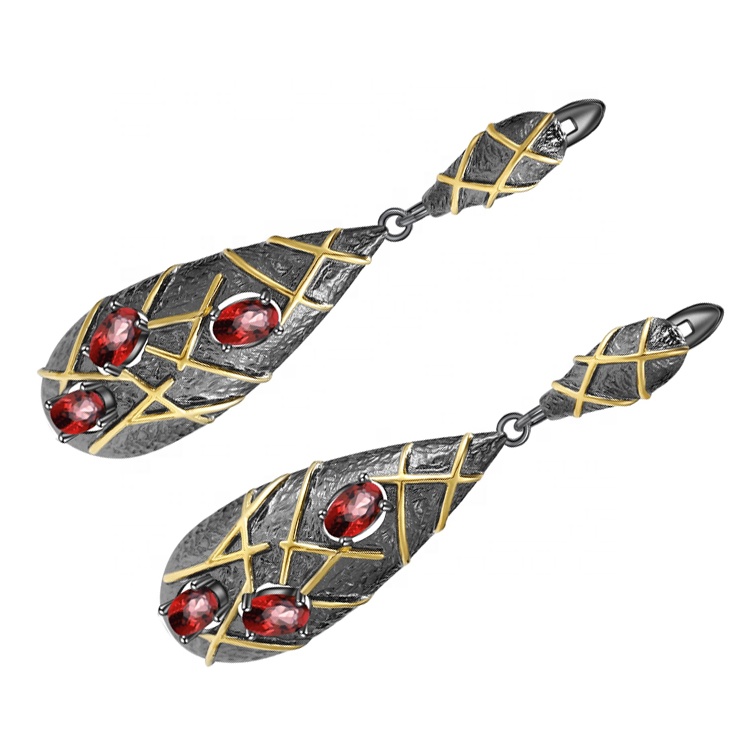 Cercei de rubin de aur 40