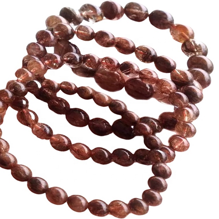 Gemstone natyrore rrumbullakët rrumbullakët bakri rutlited kuarc bizhuteri bizhuteri bizhuteri të personalizueshme 17