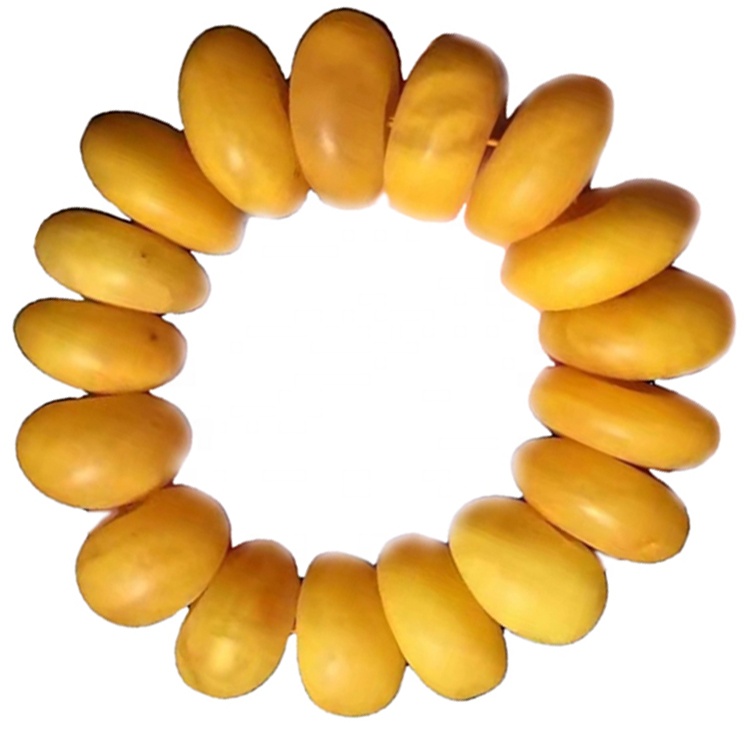 Baltık Amber Yuvarlak Boncuk Bilezik Doğal Otantik Baltık Kehribar Erkekler ve Kadınlar Bilezik Yapılan 17