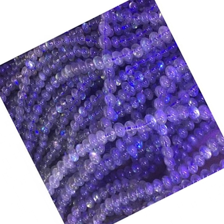 Labradorite Stretch Bilərzik Təbii İşıq Bule Rəng Hamar Cilalanmış Dəyirmi Muncuq Topdan Bütün növlər 17