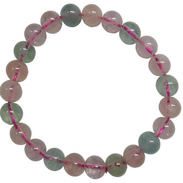 Me shumicë Candy Natyrore Candy Natyrore Morganite Beads Bracelet Stretch rrumbullakët rrumbullakët gur i çmuar gur 17